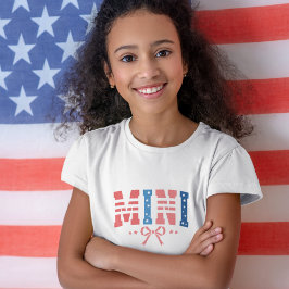 Schattige  Mini Lint 4 juli T-shirt