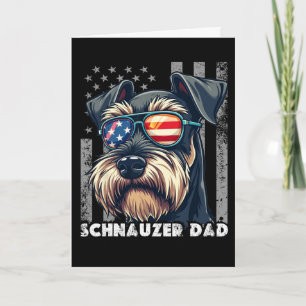 Schattige Mini Schnauzer Vader Hond Vaderdag Usa V Kaart