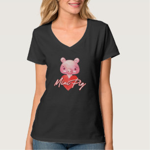 Schattige Mini Varkenshart Miniatuur Varkenshouder T-shirt