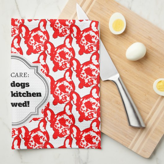 Schattige, minimaal huisdierontwerp theedoek (Quarter Fold)