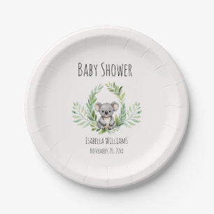 Schattige Minimal Koala Beer Baby shower Papieren Bordje