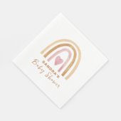 Schattige Minimal Neutral Boho Rainbow Baby shower Servet (Hoek)