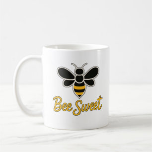 Schattige minimalistisch bijenzoet ontwerp koffiemok