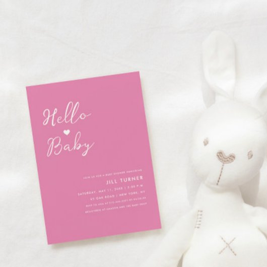 Schattige minimalistisch modern hart script Baby s Kaart