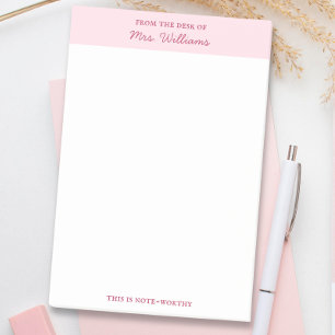 Schattige minimalistisch roze van het bureau van post-it® notes
