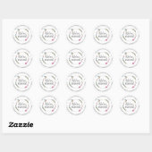 Schattige minimalistisch We hebben adreswijziging Ronde Sticker (Vel)
