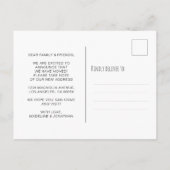 Schattige minimalistisch We hebben nieuwe huisfoto Aankondigingskaart (Achterkant)