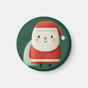 Schattige Minimalistische Kerstman Magneet