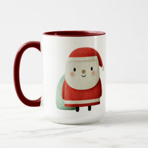 Schattige Minimalistische Kerstman Mok