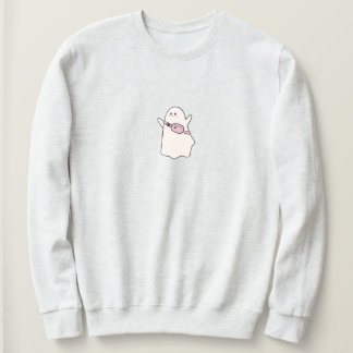 Schattige Minimalistische Spoky Coquette Halloween Trui
