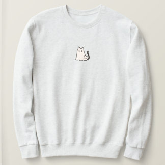 Schattige Minimalistische Spoky Coquette Halloween Trui
