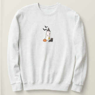 Schattige Minimalistische Spoky Coquette Halloween Trui