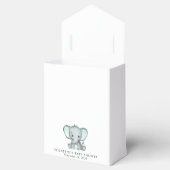 Schattige Mint Groene Olifant Baby shower Dank u Bedankdoosjes (Geopend)