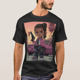 Schattige Misdaad-Stad Troublemaker T-shirt