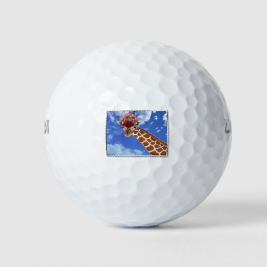 Schattige "Missy Giraffe" Golfballen (Voorkant)