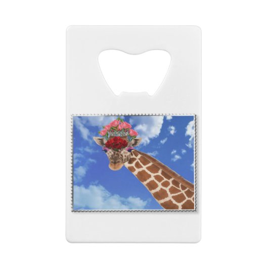 Schattige "Missy Giraffe" Kredietkaart Flessenopener (Achterkant)