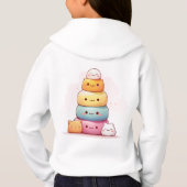 Schattige Mochi Stack Kinder Hoodie (Achterkant)