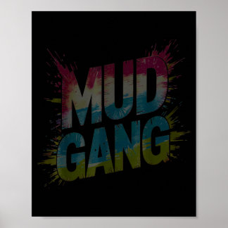 Schattige modderbende rent modderige vrienden modd poster