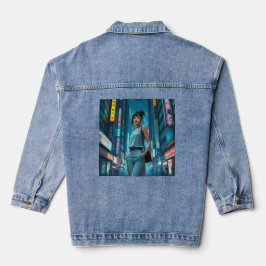 Schattige mode meisje in Tokyo Denim Jacket