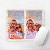 Schattige Modern 2 Fotocollage Custom Monogram Muismat (Met muis)