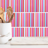 Schattige Modern Bright Stripe Pattern Tegeltje