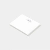 Schattige Modern Chic Girly Script Monogram Paarse Post-it® Notes (Schuin)