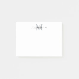 Schattige Modern Chic Girly Script Monogram Zwart  Post-it® Notes