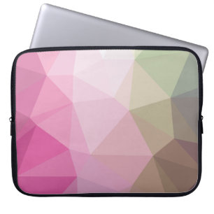 Schattige Modern Geometrisch Gradient Ombre Roze P Laptop Sleeve