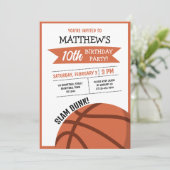 Schattige Modern Groot Basketbal Lint Kinderen Ver Kaart (Staand voorkant)