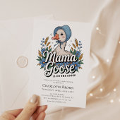 Schattige Modern Mama Goose Baby shower Kaart