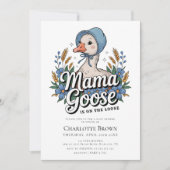 Schattige Modern Mama Goose Baby shower Kaart (Voorkant)