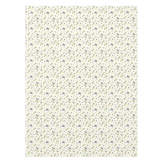Schattige Modern Wildflowers Small Pattern Tafelkleed (Voorkant)