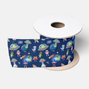Schattige moderne buitenaardse monsters ruimte kin lint