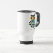 Schattige, moderne, Quilt Pattern Travel Mug Reisbeker (Voorkant rechts)