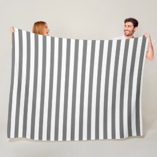 Schattige moderne stipes witte grijze trendy patte fleece deken
