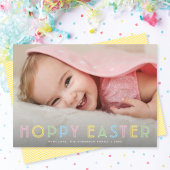 Schattige moderne vrolijke Pasen vakantie fotokaar Feestdagenkaart