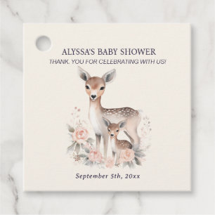 Schattige Moeder Baby Herten Baby Meisje Shower Bedankjes Labels