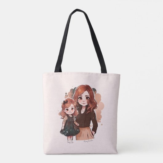 Schattige moeder en dochter Bond (2) Draagtas (Achterkant)