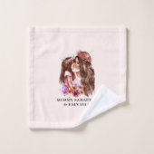 Schattige moeder en dochter Bond (6) Bad Handdoek (Wasdoekje)