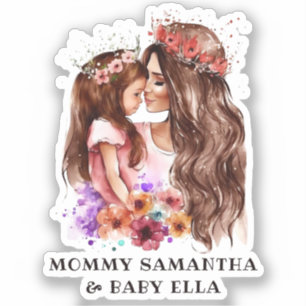 Schattige moeder en dochter Bond (6) Sticker
