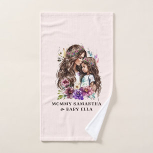 Schattige moeder en dochter Bond (7) Bad Handdoek
