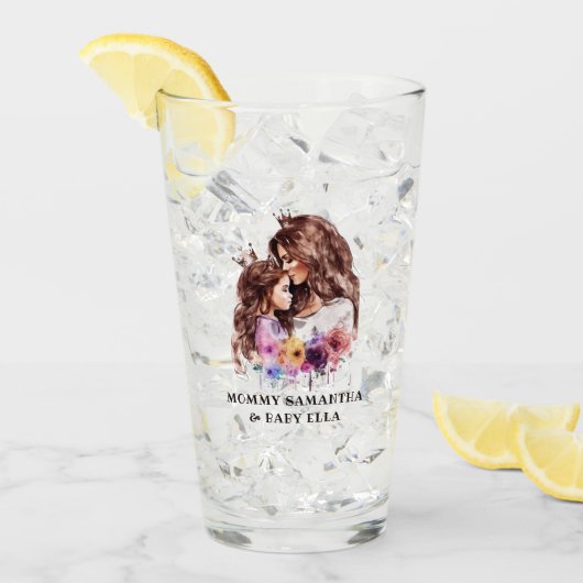 Schattige moeder en dochter Bond (8) Glas (Voorkant ijs)