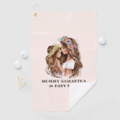 Schattige moeder en dochter Bond (9) Golfhanddoek (Insitu)