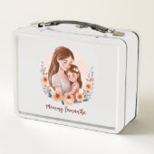 Schattige moeder en dochter Bond - Bloemen Lijst (Achterkant)