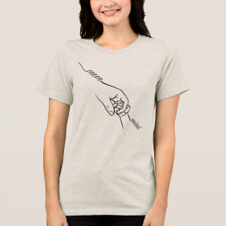 schattige moeder en dochterliefde Tri-Blend shirt