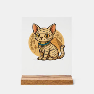 Schattige Moeder Kat � Oud-Egyptische Kunst Oversi Acryl Bord