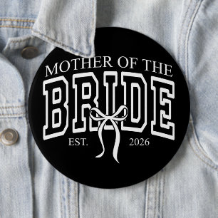 Schattige moeder van de bruid Est 2026 Ronde Button 6,0 Cm