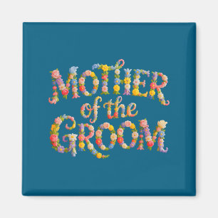 Schattige moeder van de bruidegom bruid team bruid magneet
