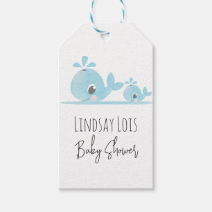 Schattige Moeder Walvis Baby Walvis Baby Shower Cadeaulabel