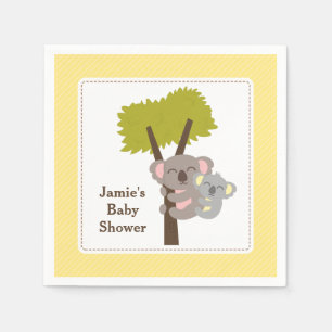 Schattige Moeders Koala Beer Babyshower Feest Servetten
